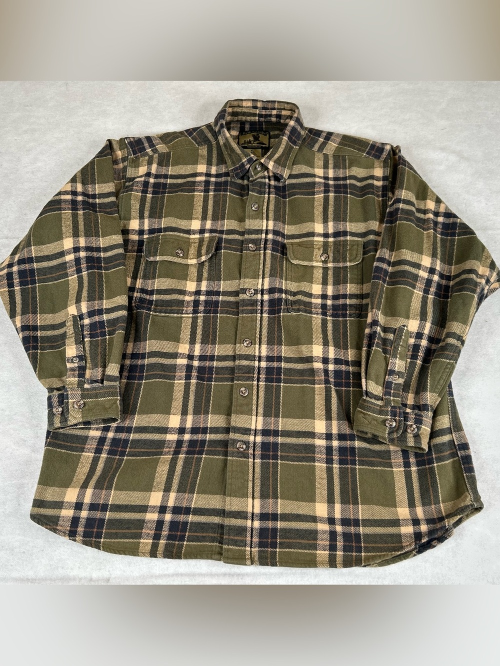 Vintage Field & Stream Men’s Size XL Heavy Cotton Flannel Plaid Lumberjack